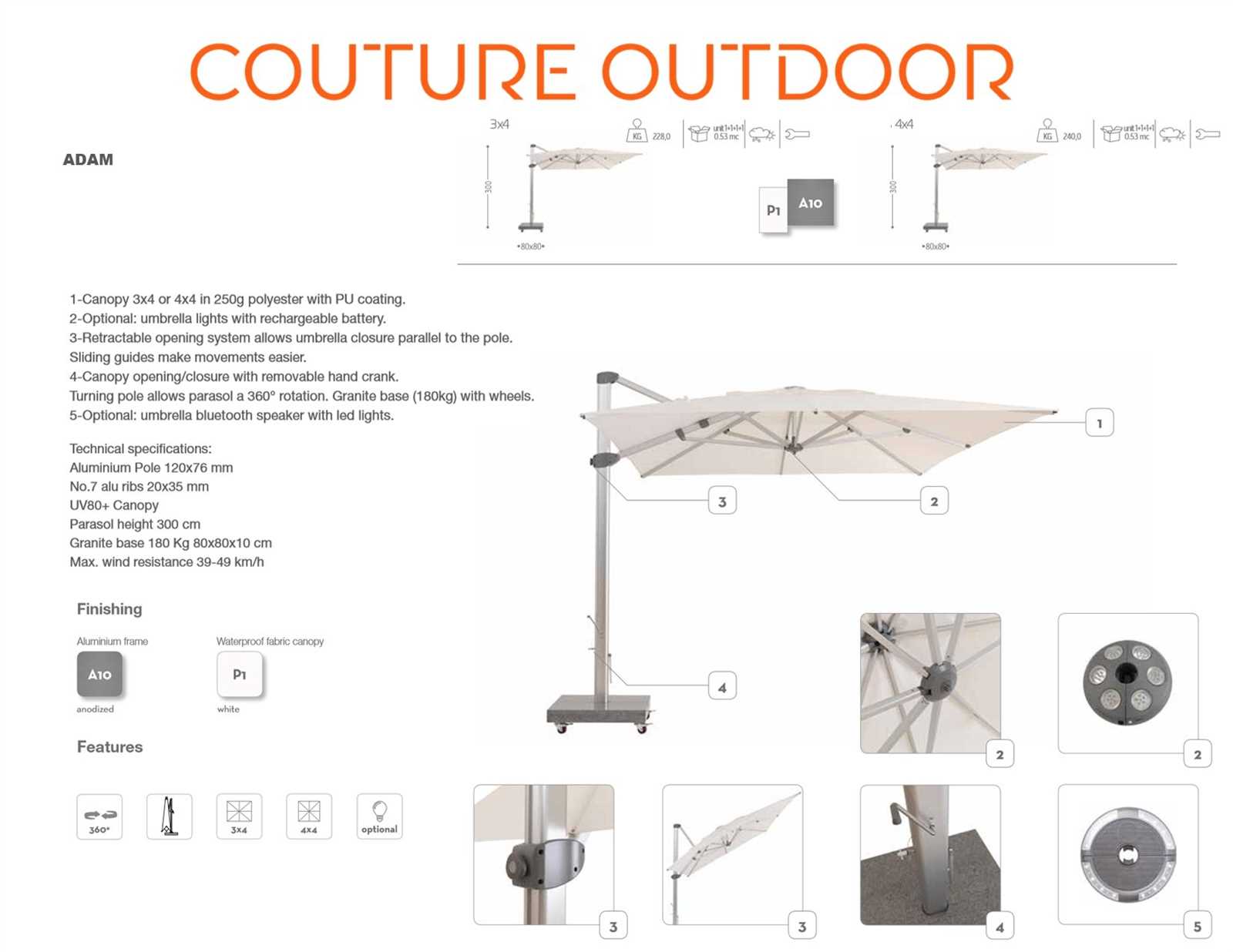 offset umbrella parts diagram