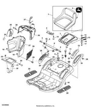 john deere la105 mower deck parts diagram