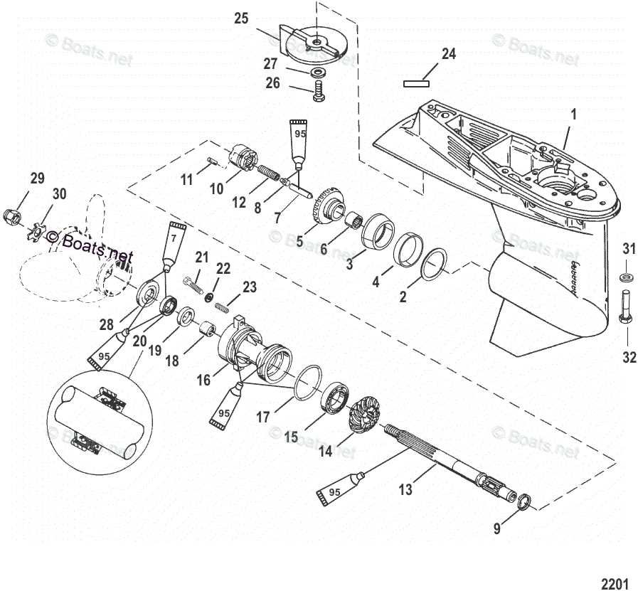 50 hp mercury outboard parts diagram