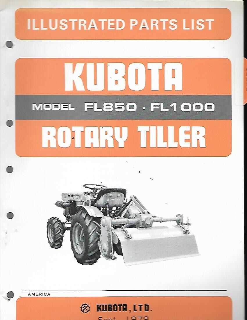 kubota tiller parts diagram