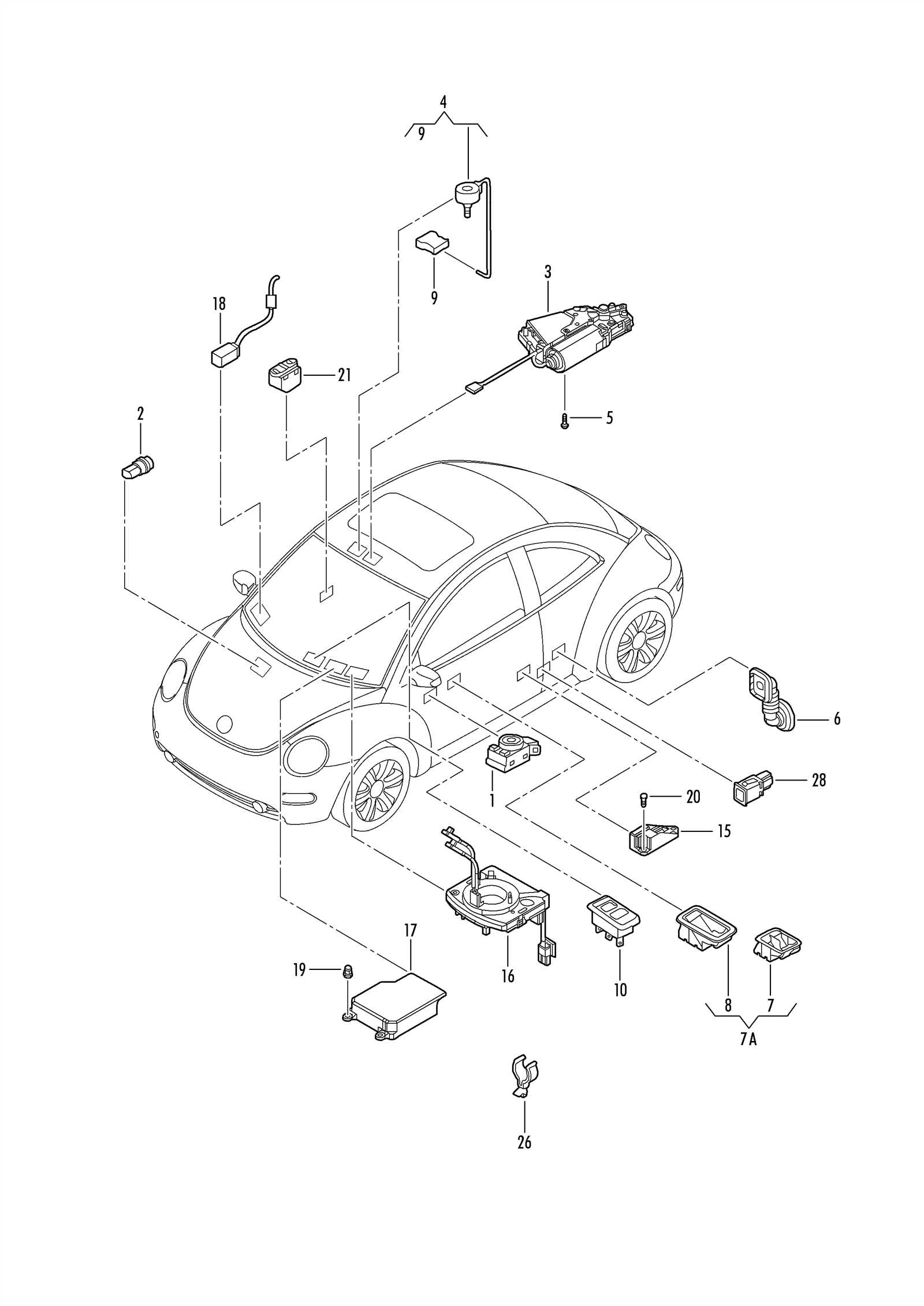 vw new beetle parts diagram