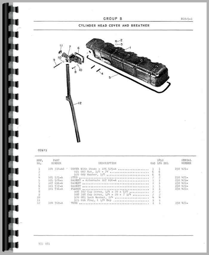 oliver 1850 parts diagram