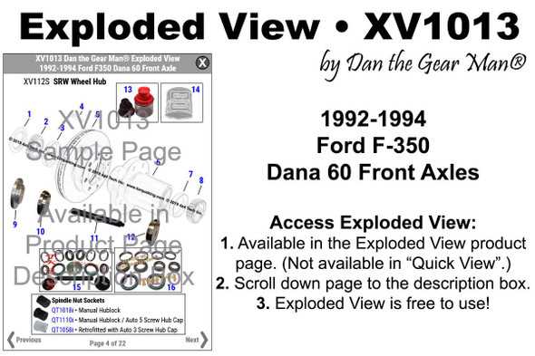 dana 60 parts diagram