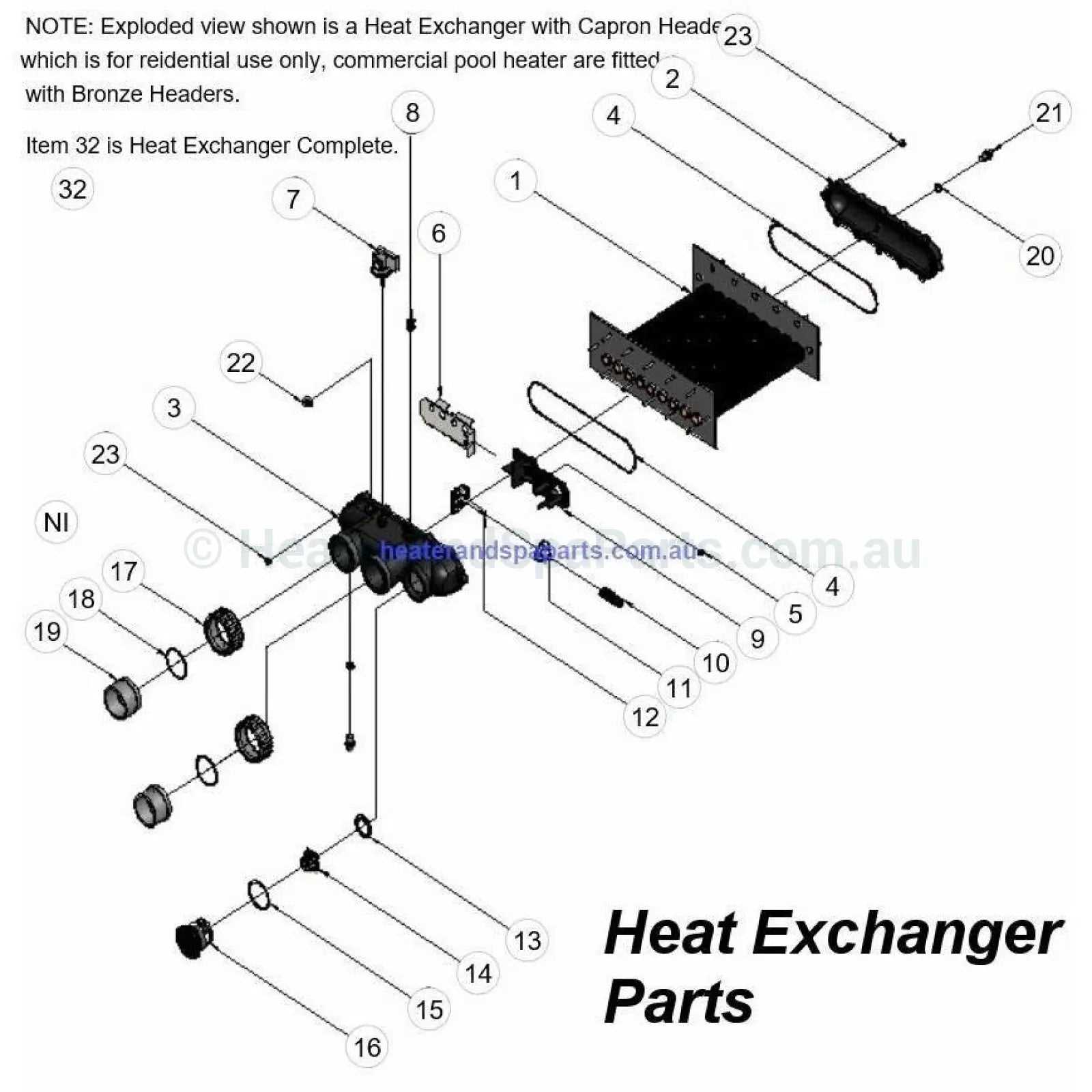 hayward h150 parts diagram