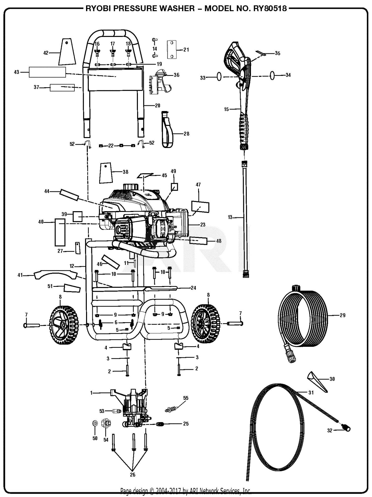 portland pressure washer parts diagram