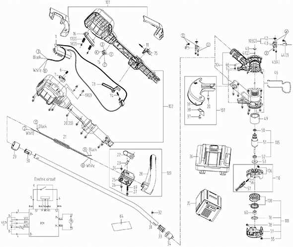 grass trimmer parts diagram