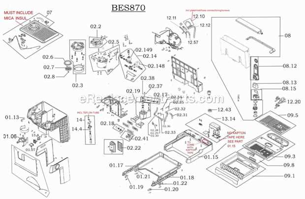 breville oracle touch parts diagram