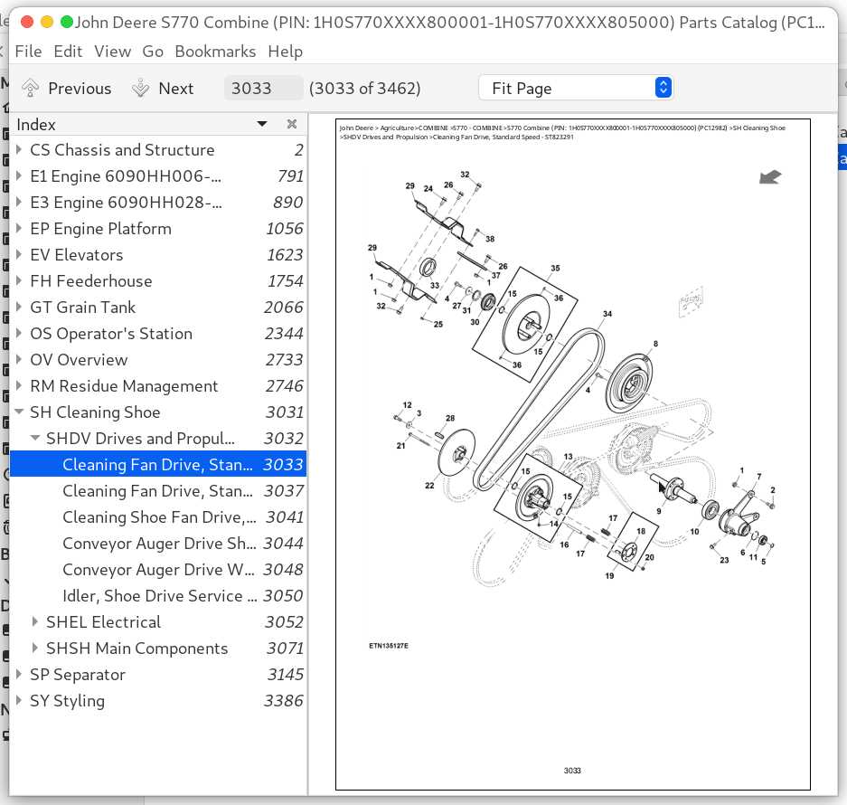 john deere 995 header parts diagram