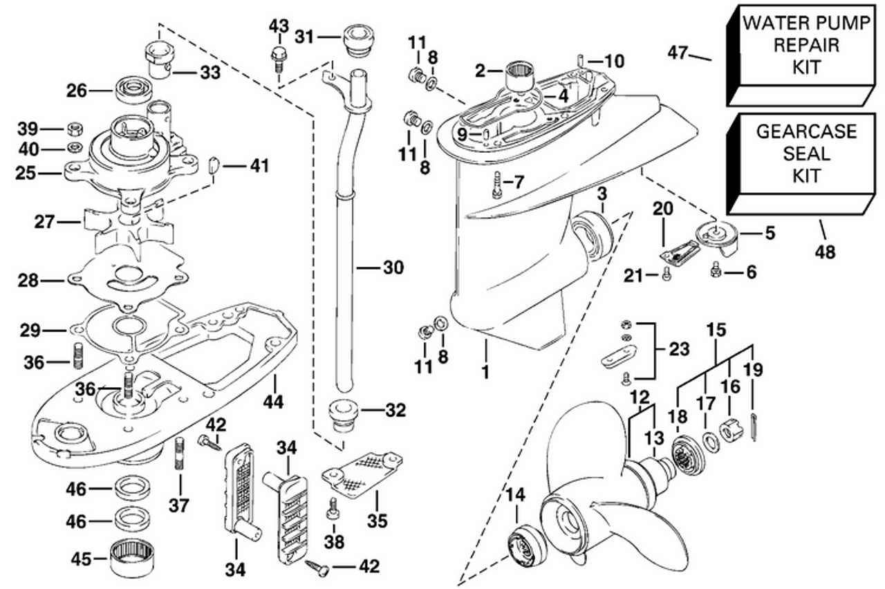 50 hp johnson outboard parts diagram