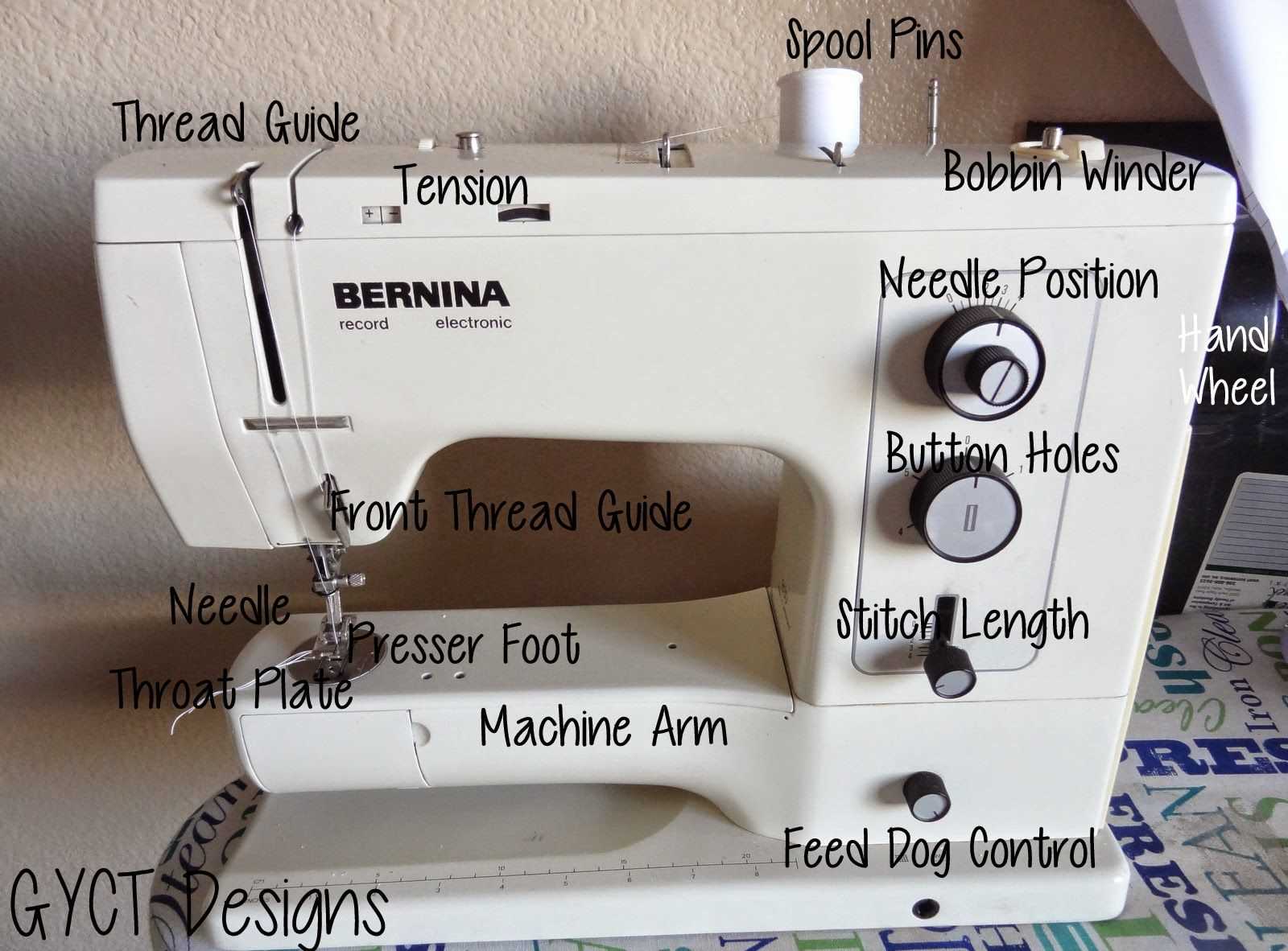 bernina sewing machine parts diagram