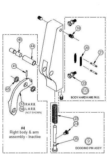 panic bar parts diagram