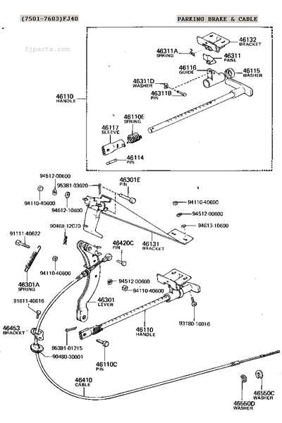 parking brake parts diagram