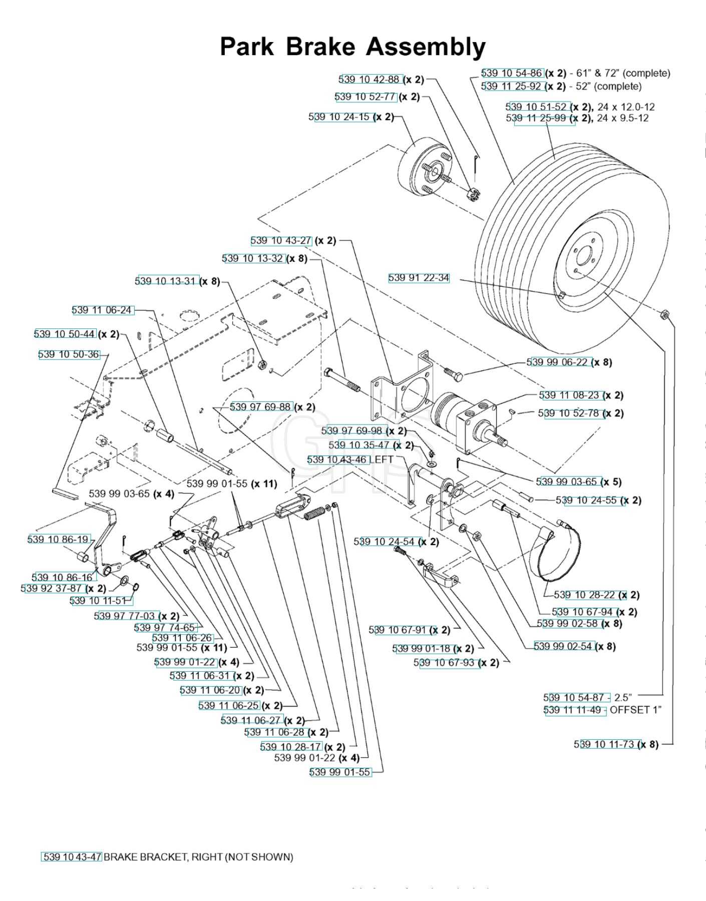 parking brake parts diagram