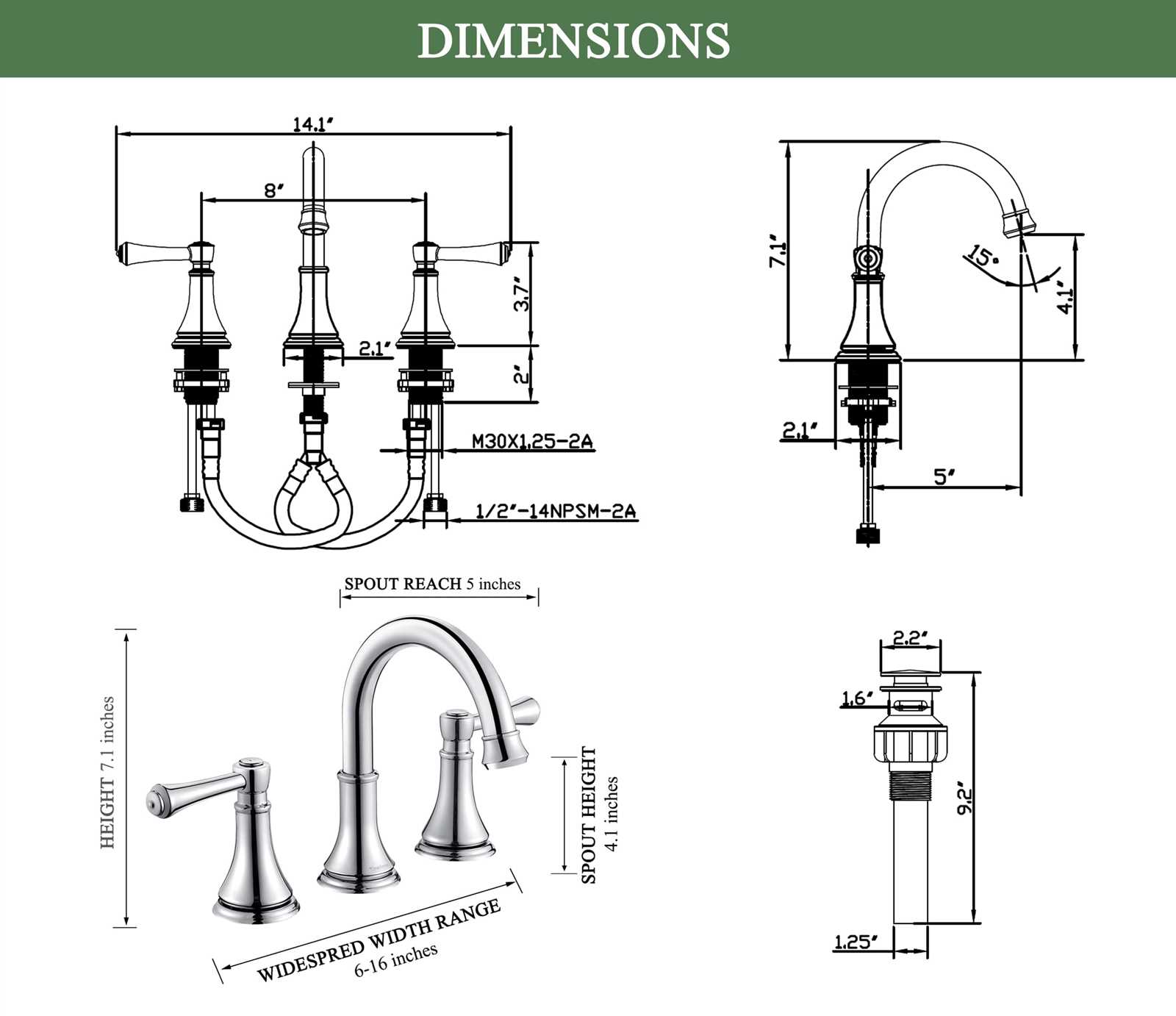 parts of a bathroom faucet diagram