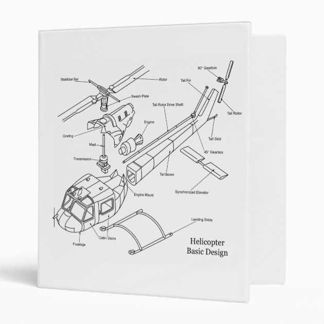 parts of a helicopter diagram