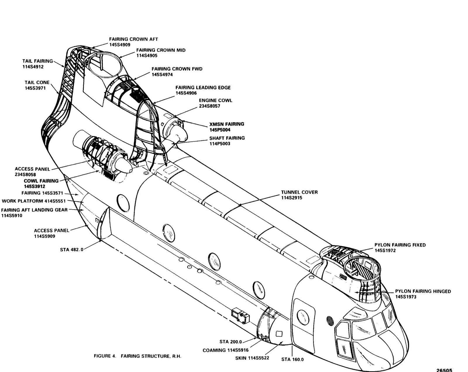 parts of a helicopter diagram