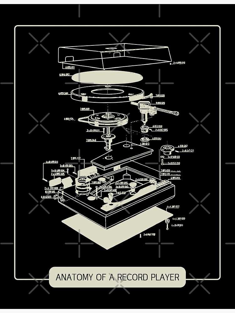 parts of a record player diagram