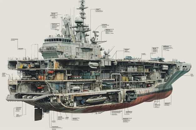 parts of a ship diagram