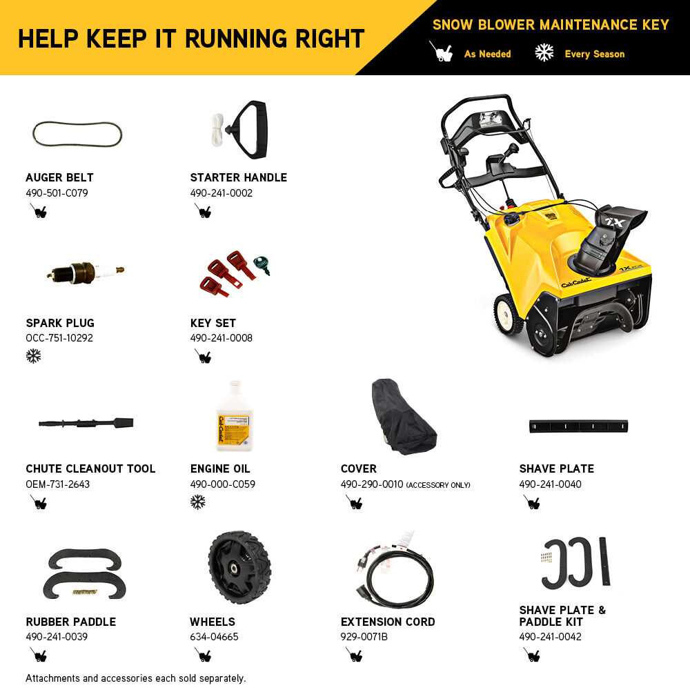 parts of a snowblower diagram