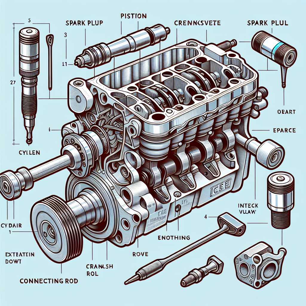 parts of an engine diagram