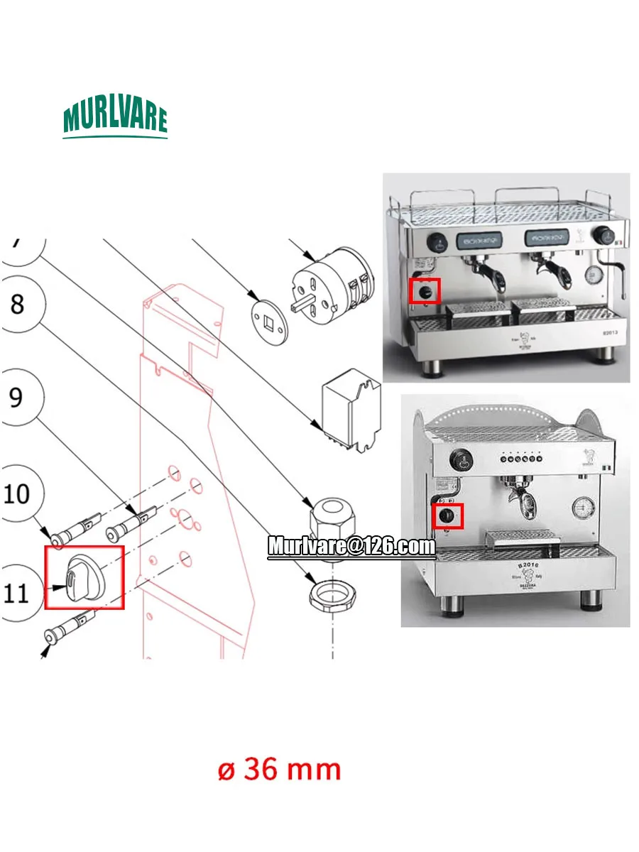 parts of espresso machine diagram