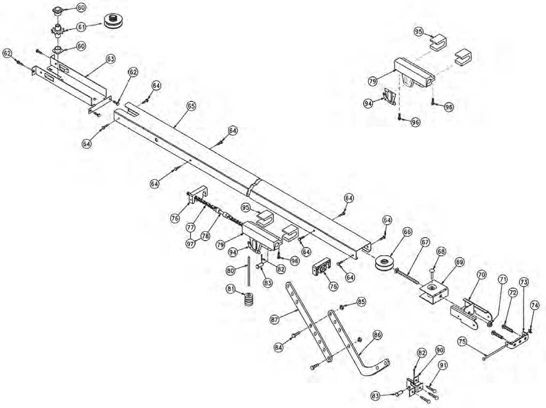 parts of garage door opener diagram