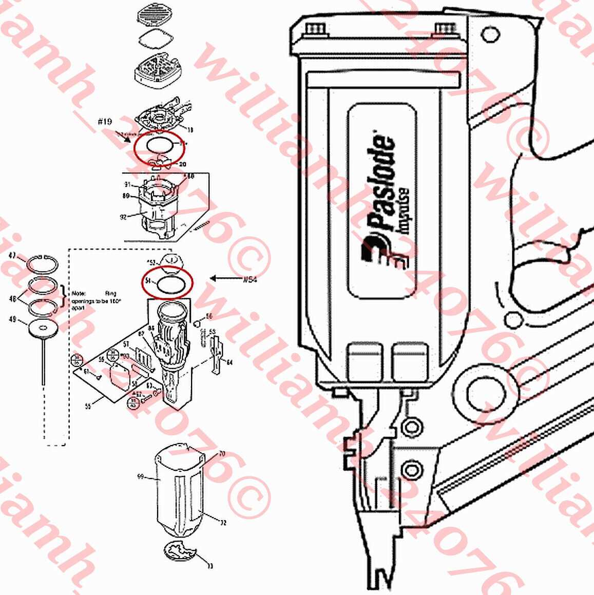 paslode finish nailer parts diagram