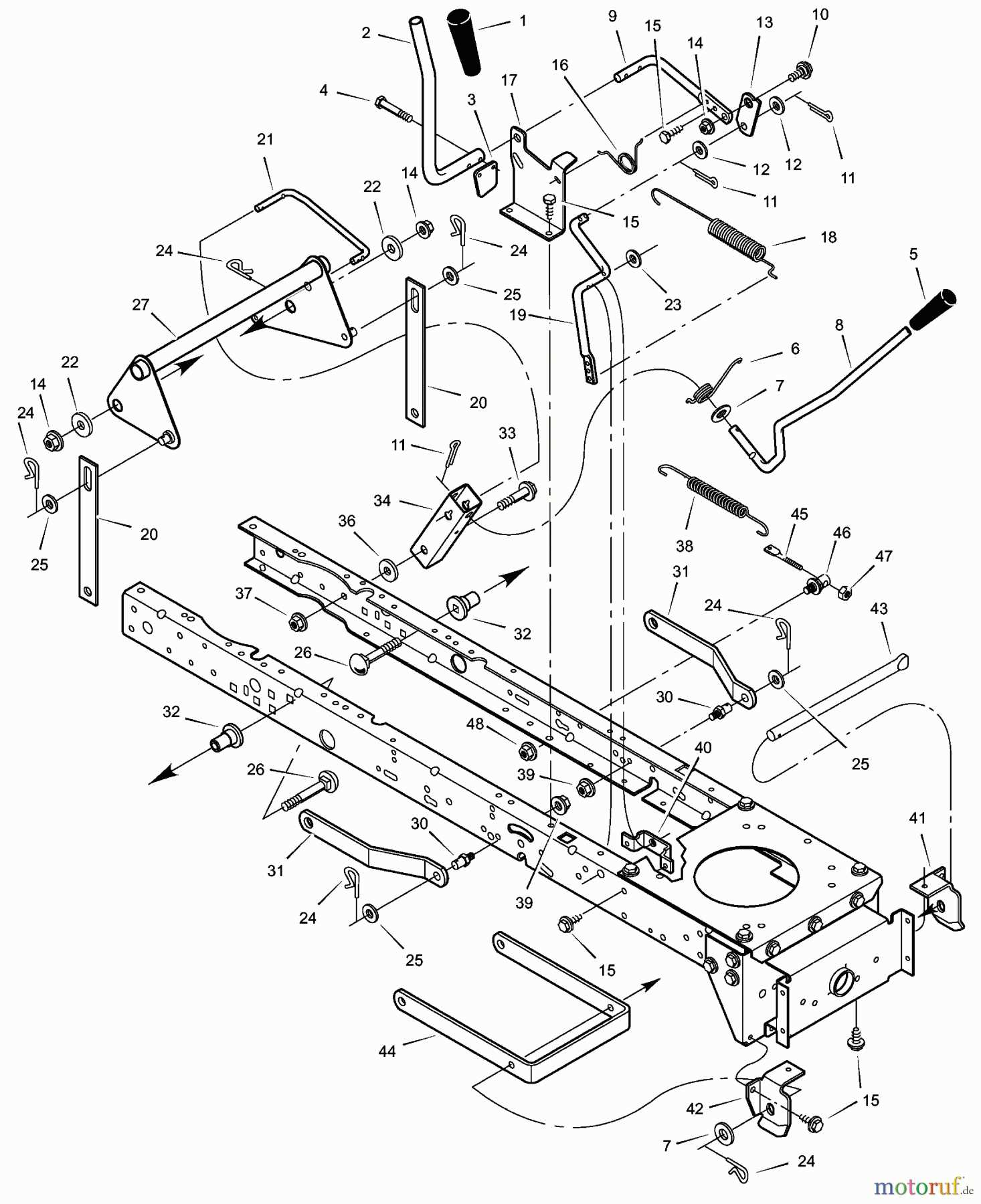 craftsman 46 riding mower parts diagram