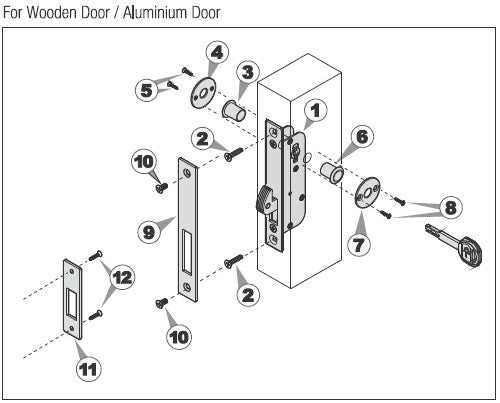 cylinder lock parts diagram