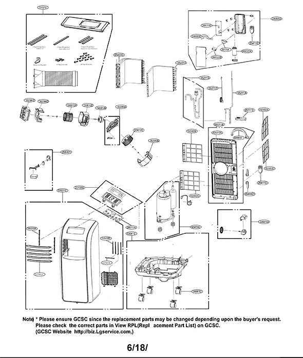 lg air conditioner parts diagram