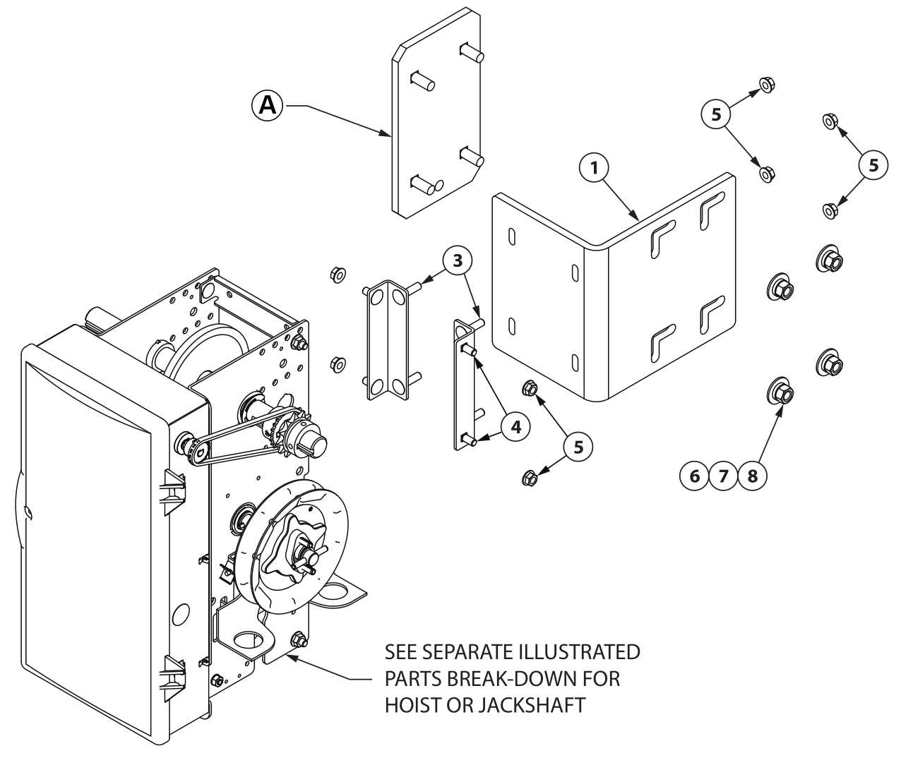 commercial garage door parts diagram