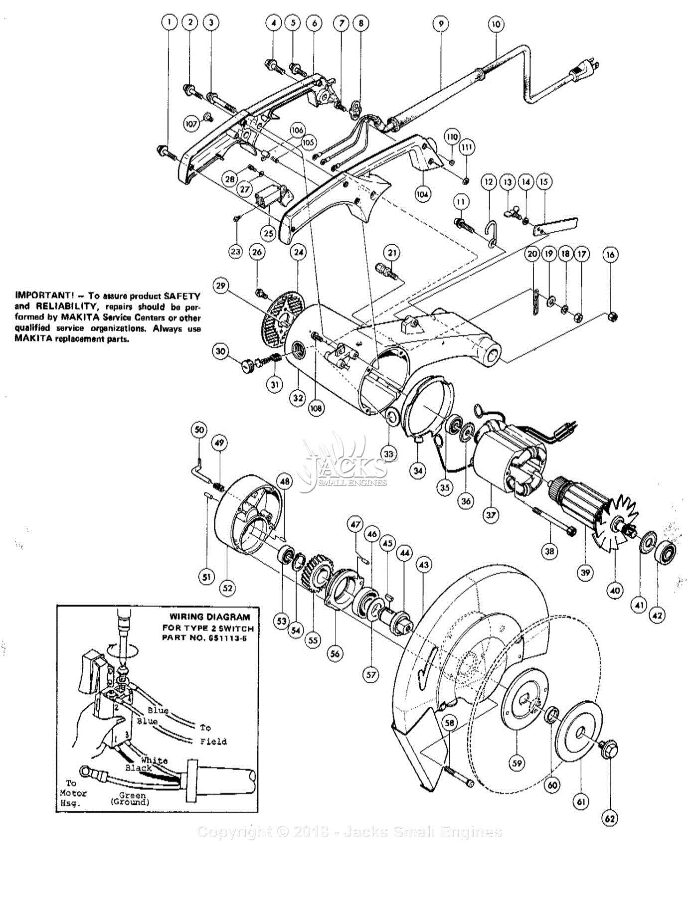 makita ls1016l parts diagram