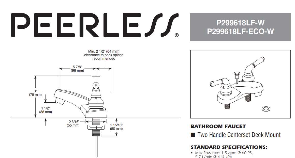 peerless faucet parts diagram