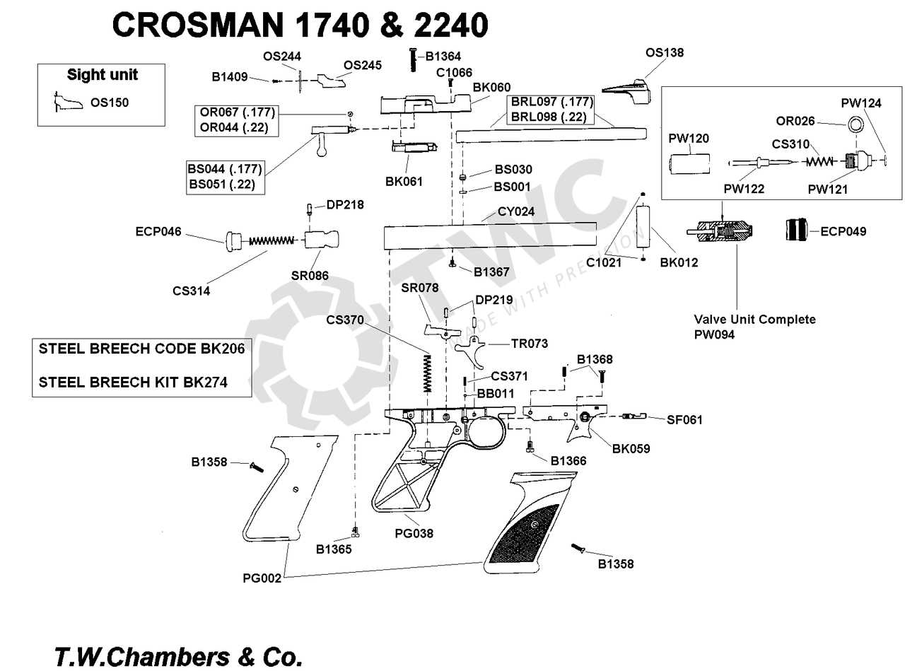 crosman legacy 1000 parts diagram