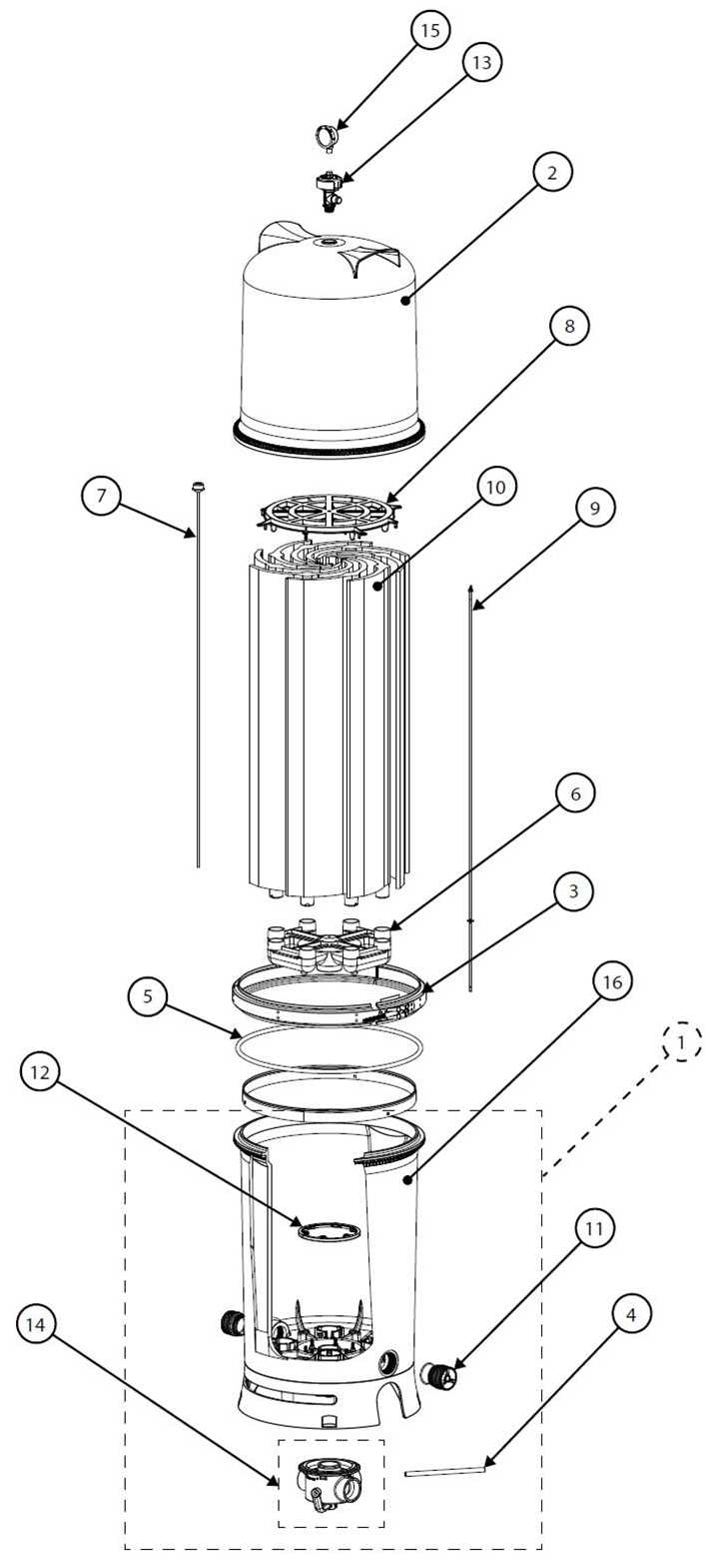 pentair pool filter parts diagram