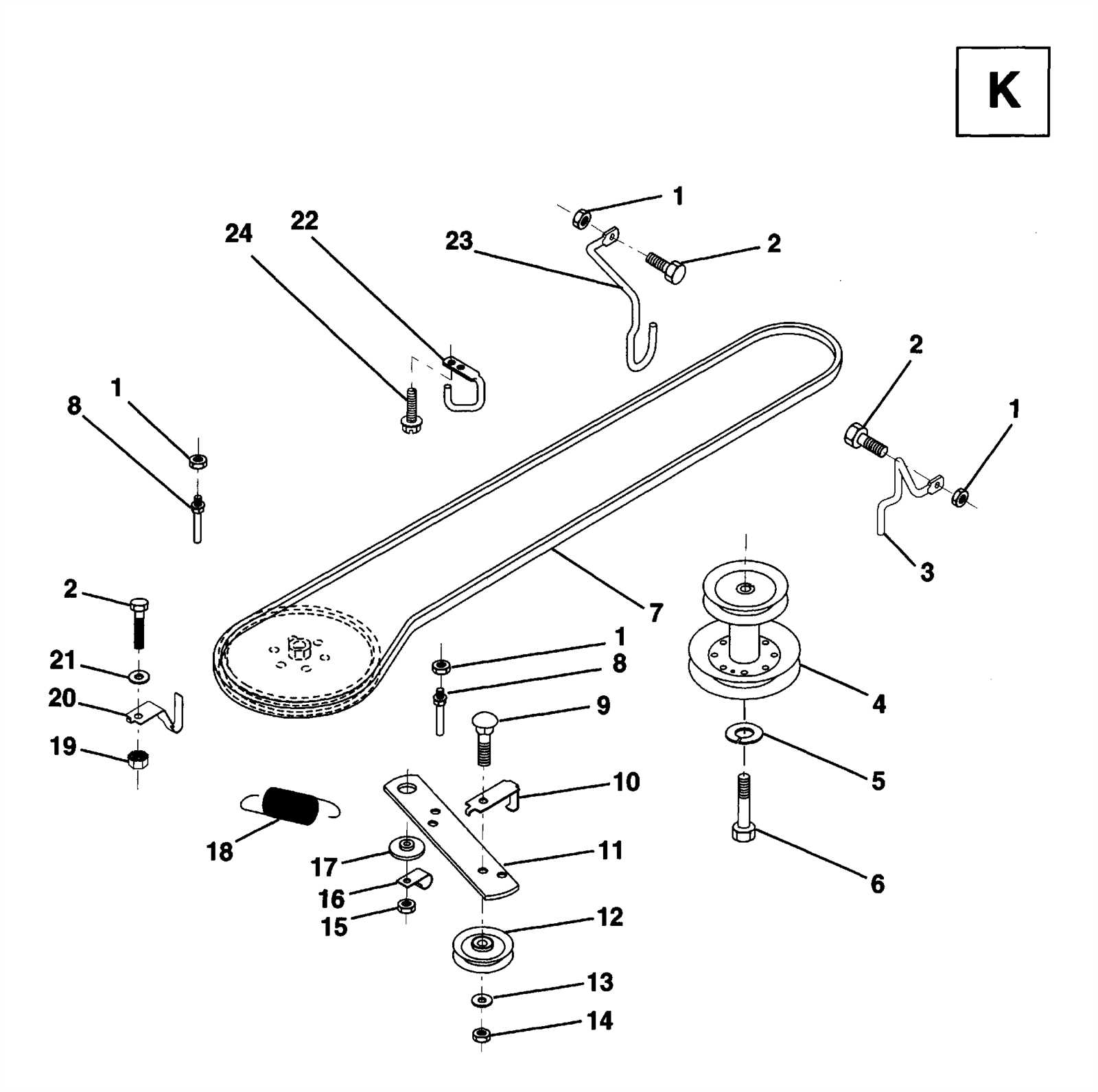 husqvarna yth22v46 deck parts diagram