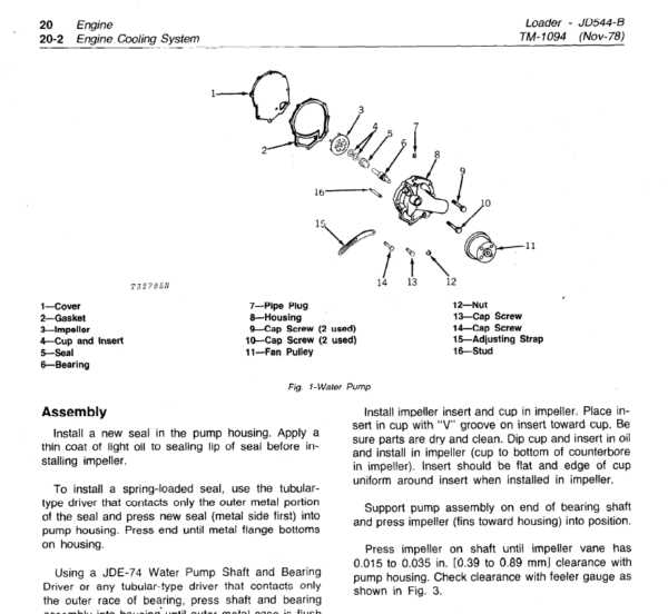 john deere 544b parts diagram