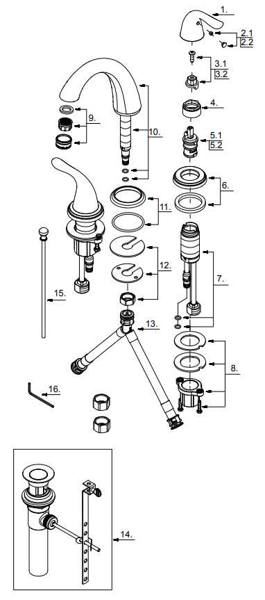 pfister bathroom faucet parts diagram