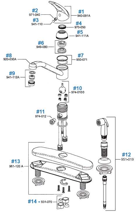 pfister bathroom faucet parts diagram