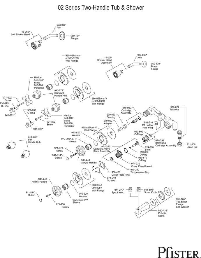 pfister shower valve parts diagram