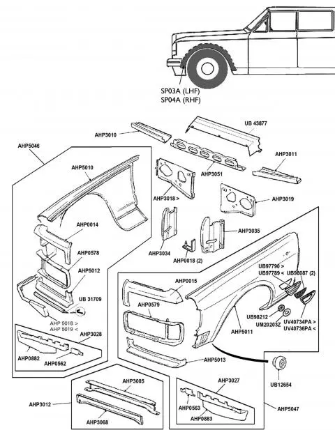 car body parts diagram