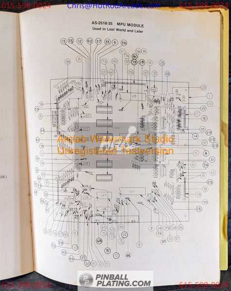 pinball machine parts diagram