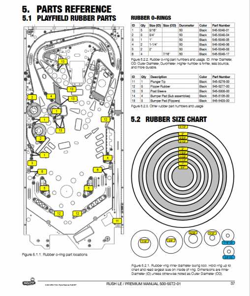 pinball parts diagram