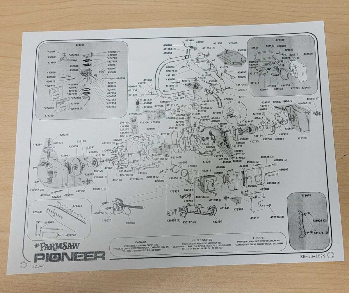 pioneer farmsaw parts diagram