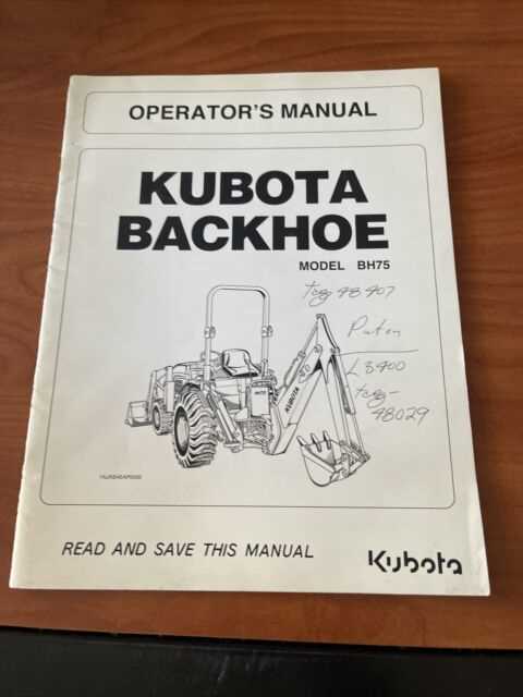 kubota bh77 parts diagram