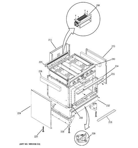 hotpoint gas range parts diagram