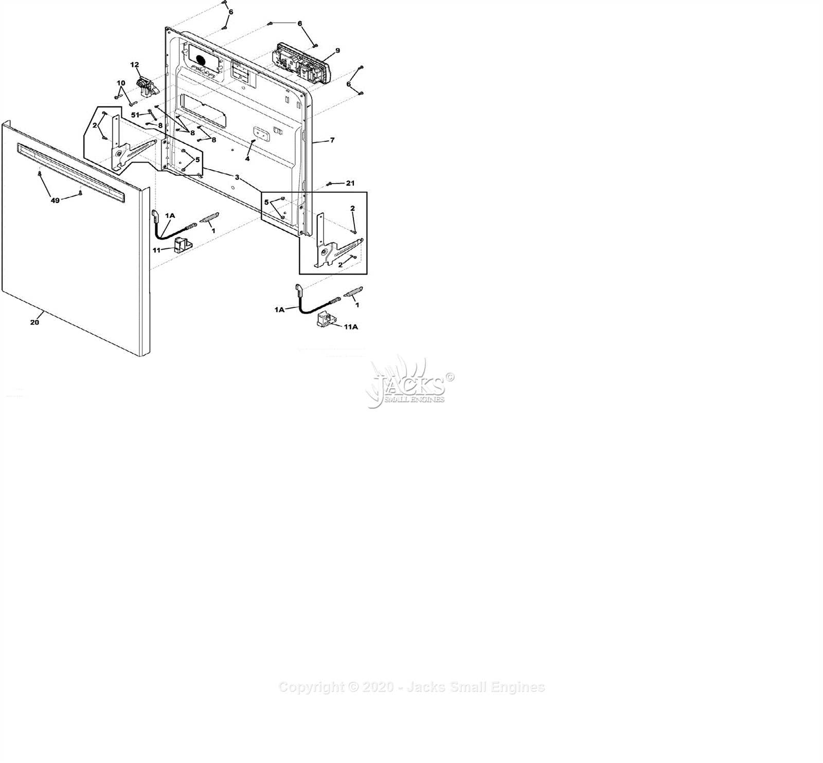 frigidaire dishwasher parts diagram