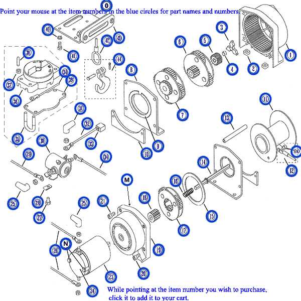 polaris 3500 winch parts diagram