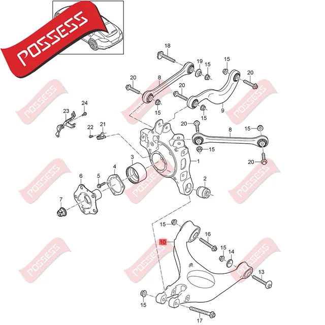 porsche oem parts diagram