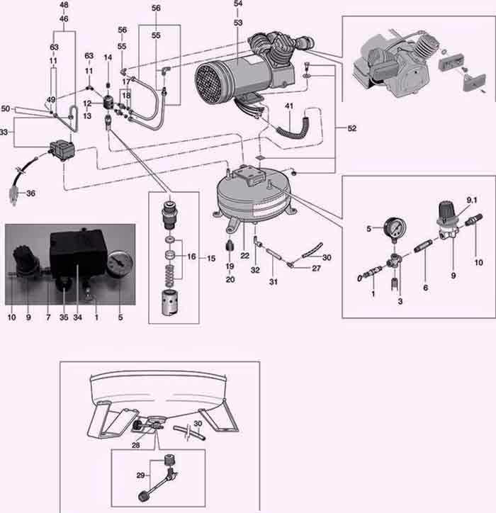 porter cable 6 gallon air compressor parts diagram